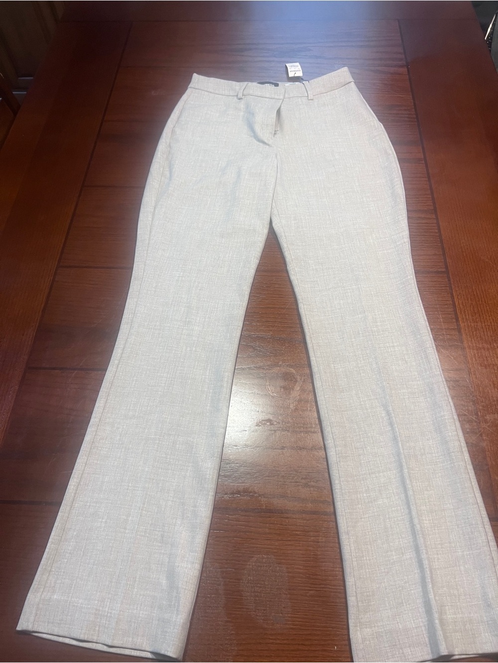 Express Light Beige Flare Dress Pants